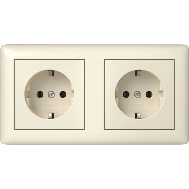 Gira 045427 Schuko stopcontact klapdeksel systeem 55, zuiver wit mat