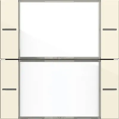 Gira wippenset 2-voudig tekstkader Tastsensor 4.55 creme glans (577201)
