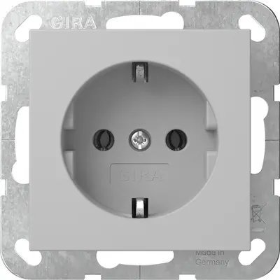 Gira wandcontactdoos randaarde met klauwbevestiging Systeem 55 grijs mat (4188015)