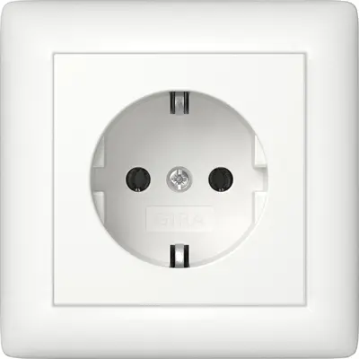 Gira wandcontactdoos randaarde voor afzonderlijke montage Standaard 55 wit mat (444027)