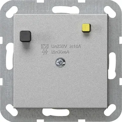 Gira aardlekschakelaar 30 mA Systeem 55 aluminium mat (266426)
