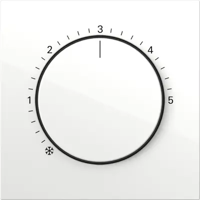 Gira knop ruimtetemperatuurregelaar F100 wit glans (2706112)