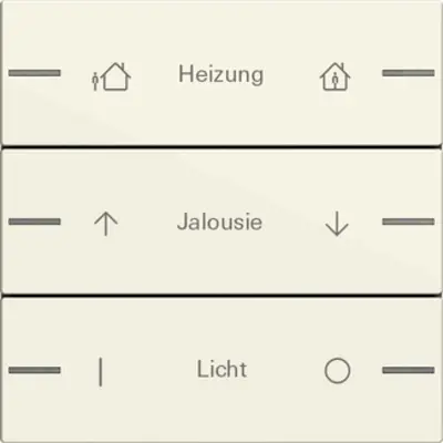 Gira wippenset 3-voudig individueel Tastsensor 4.55 creme glans (576301)