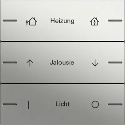 Gira wippenset 3-voudig individueel Tastsensor 4.55 edelstaal (5763600)