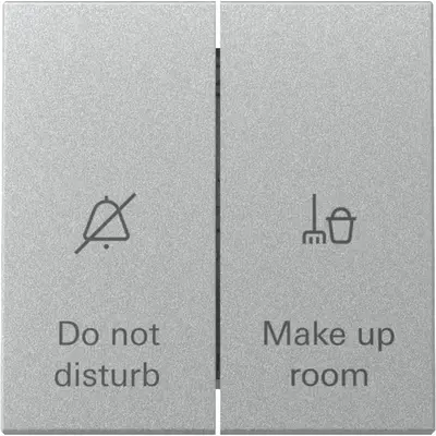 Gira schakelaar met 2-voudige wip voor hotelkamerstatus Systeem 55 aluminium mat (310426)