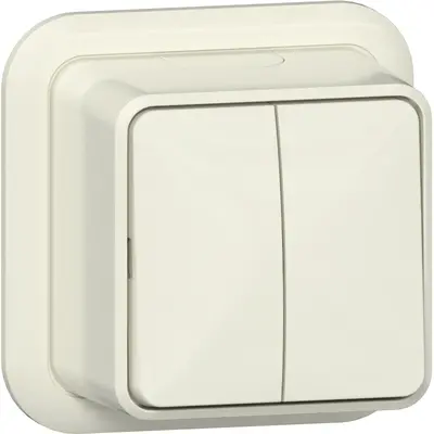 Gira serieschakelaar opbouw creme (310510)