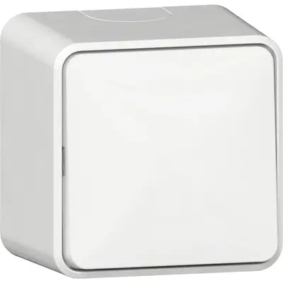 Gira wisselschakelaar met interne montageplaat opbouw wit (310613)
