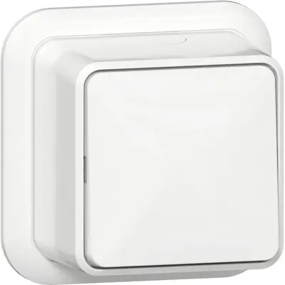 Gira kruisschakelaar opbouw wit (310711)