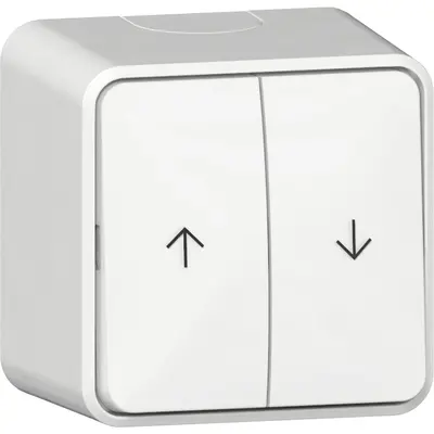 Gira jaloeziedrukcontact opbouw met interne montageplaat opbouw wit (315813)