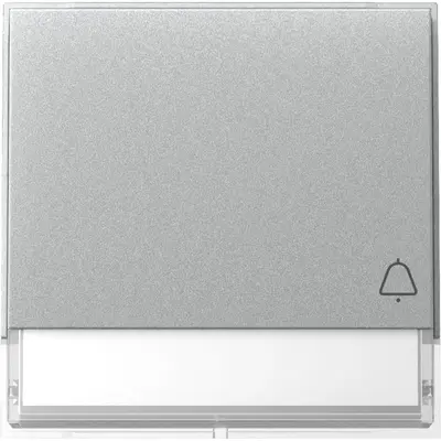 Gira schakelwip met symbool bel en tekstkader TX44 aluminium (367365)
