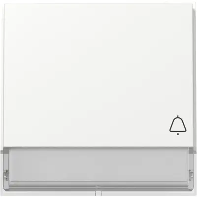 Gira schakelwip met symbool bel en tekstkader TX44 wit (367366)
