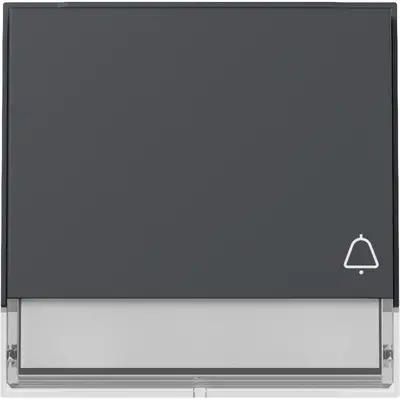 Gira schakelwip met symbool bel en tekstkader TX44 antraciet (367367)