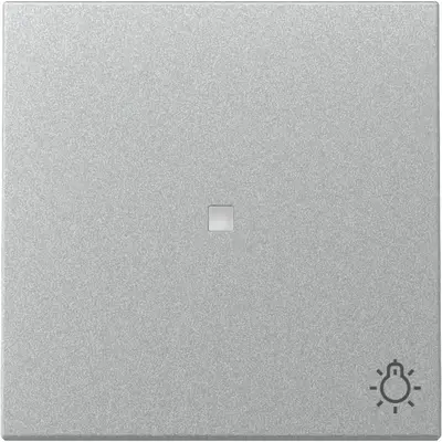 Gira schakelwip met symbool licht en controlevenster Systeem 55 aluminium mat (367426)