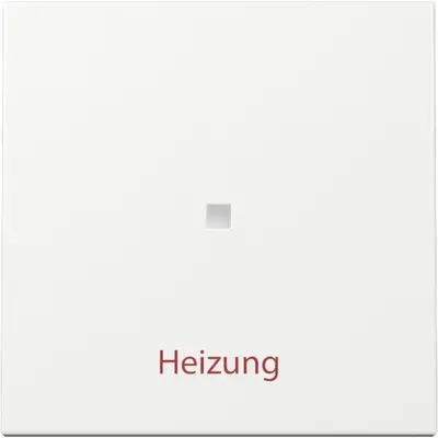 Gira schakelwip met opdruk Heizung en controlevenster Systeem 55 wit glans (367803)