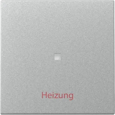 Gira schakelwip met opdruk Heizung en controlevenster Systeem 55 aluminium mat (367826)