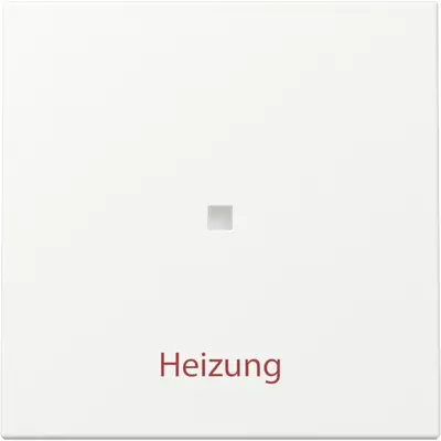 Gira schakelwip met opdruk Heizung en controlevenster Systeem 55 wit mat (367827)
