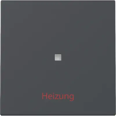 Gira schakelwip met opdruk Heizung en controlevenster Systeem 55 antraciet mat (367828)
