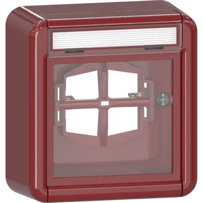 Gira afd tk+glasplaat sw opb rood (320630)