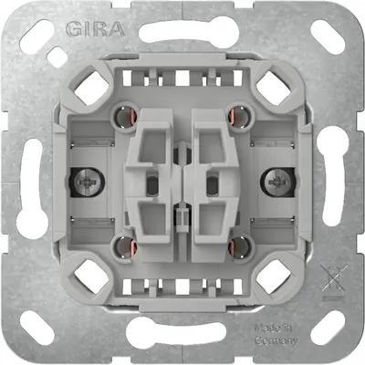 Gira wisselschakelaar/pulsdrukker combinatie met klauwbevestiging (313900)