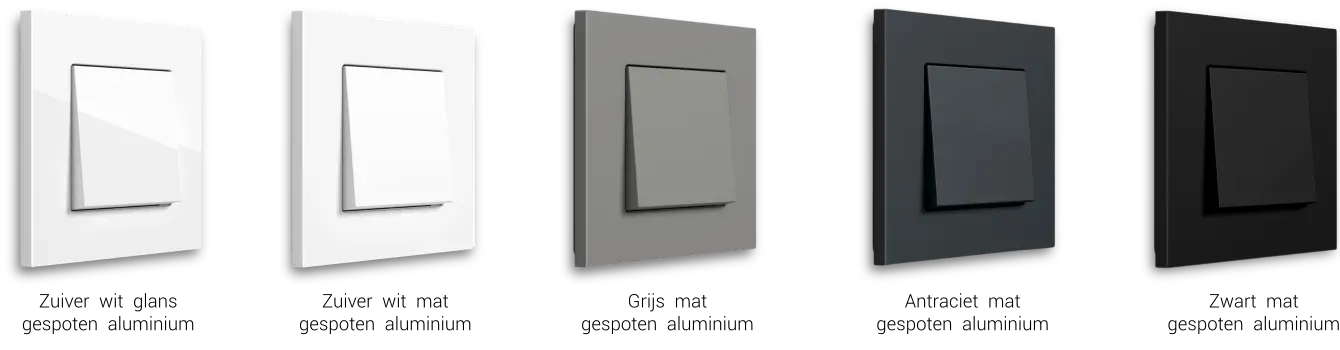 Gira Esprit gespoten aluminium kleuren