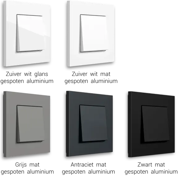 Gira Esprit gespoten aluminium kleuren