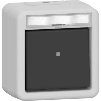 Gira drukcontact wisselcontact 1-polig compleet opbouw IP66 (315631)