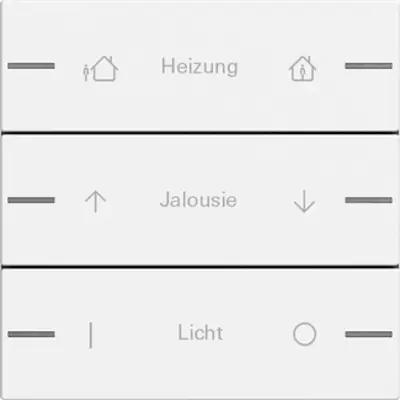 Gira wippenset 3-voudig individueel Tastsensor 4.55 wit mat (576327)