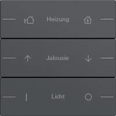 Gira wippenset 3-voudig individueel Tastsensor 4.55 aluminium mat (576328)