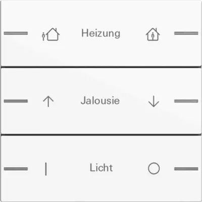 Gira wippenset 3-voudig individueel Tastsensor 4.55 wit glansg (576303)