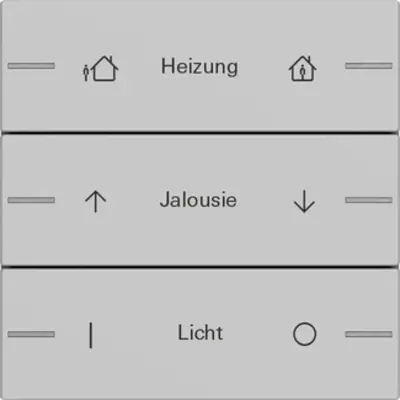 Gira wippenset 3-voudig individueel Tastsensor 4.55 grijs mat (5763015)