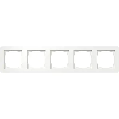 Gira afdekraam 5-voudig E1 wit mat (0215151)