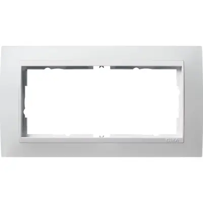 Gira afdekraam 2-voudig zonder middenstijl Event Opaque wit mat/wit glans (1002334)