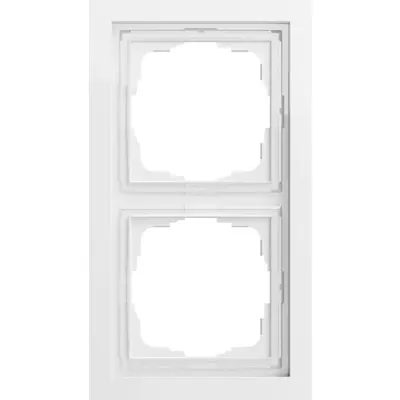 Gira afdekraam 2-voudig F200 vlak wit glans (0212705)