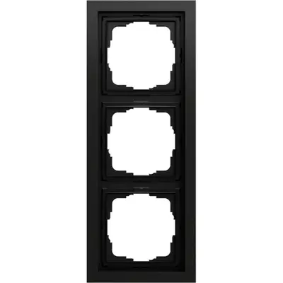 Gira afdekraam 3-voudig F200 vlak zwart mat (0213745)