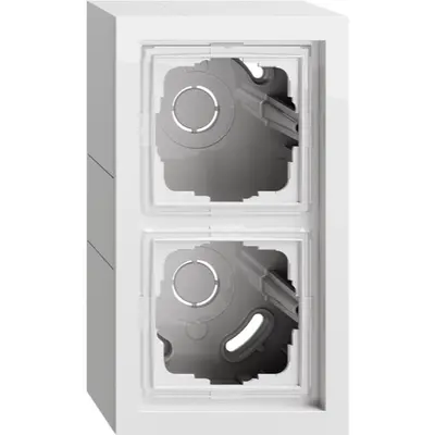 Gira opbouwbak 2-voudig F200 wit glans (106270)