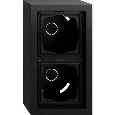 Gira opbouwbak 2-voudig F200 zwart mat (106274)