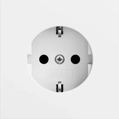 Gira wandcontactdoos randaarde Systeem 70 wit mat (418872)