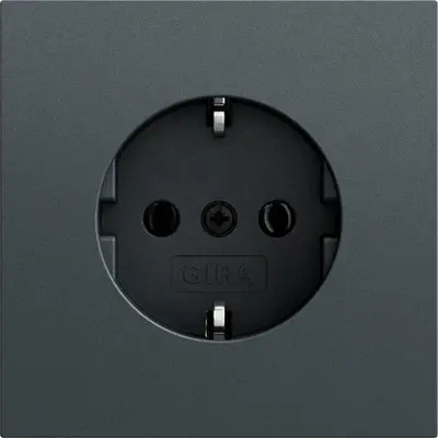 Gira wandcontactdoos randaarde Systeem 70 antraciet mat (446673)