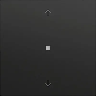 Gira drukcontact met 1-voudige wip en pijlsymbolen voor Gira One en KNX Systeem 70 zwart mat (517274)