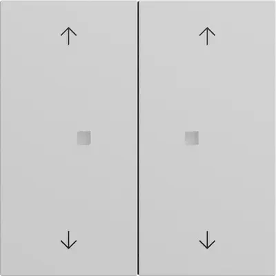 Gira drukcontact met 2-voudige wip en pijlsymbolen voor Gira One en KNX Systeem 70 grijs mat (517476)