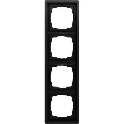 Gira afdekraam 4-voudig F100 zwart mat (0214174)