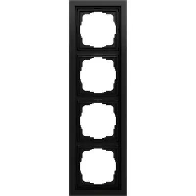 Gira afdekraam 4-voudig F200 zwart mat (021474)