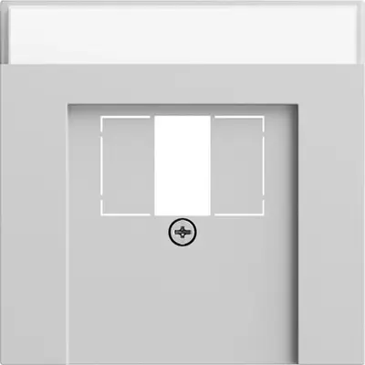 Gira centraalplaat USB met tekstkader Systeem 70 grijs mat (087676)