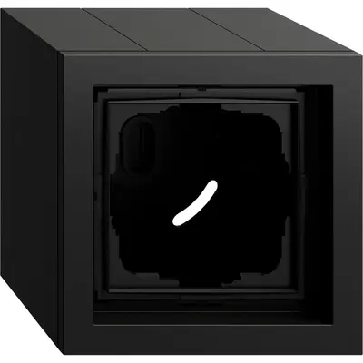Gira opbouwbak 1-voudig F200 zwart mat (106174)