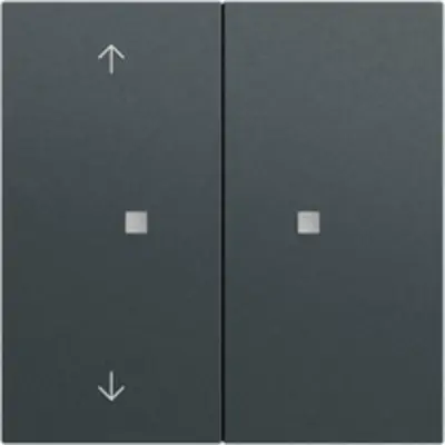 Gira KNX RF bedieningselement-opzetstuk 2-voudig met pijlsymbolen Systeem 70 antraciet mat (510873)