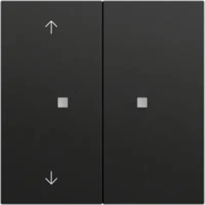 Gira KNX RF bedieningselement-opzetstuk 2-voudig met pijlsymbolen Systeem 70 zwart mat (510874)