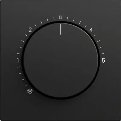 Gira knop ruimtetemperatuurregelaar met controlevenster systeem 70 zwart mat (270274)
