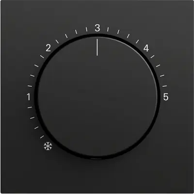 Gira knop ruimtetemperatuurregelaar Systeem 70 zwart mat (270674)