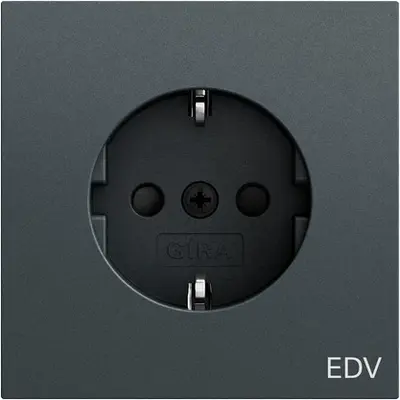 Gira wandcontactdoos randaarde verhoogde aanraakbeveiliging EDV Systeem 70 antraciet mat (446173)