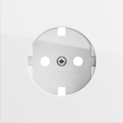 Gira centraalplaat voor wandcontactdoos met randaarde Systeem 70 wit glans (492070)